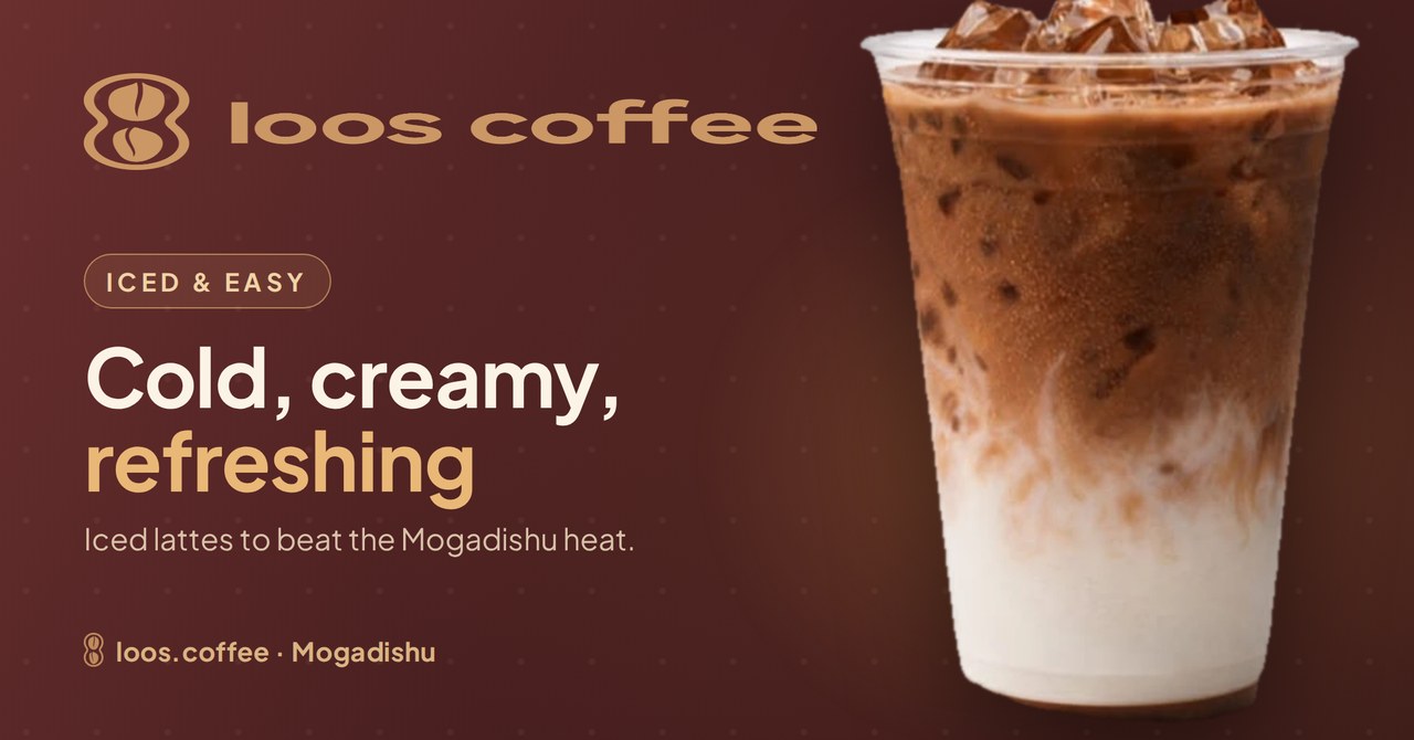 Iced coffee banner